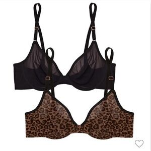 🌿🦋 Smart & Sexy Full Figure Sheer Mesh Demi Underwire Bra • 34DDD